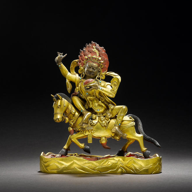 Figura de bronce dorado Palden Lhamo